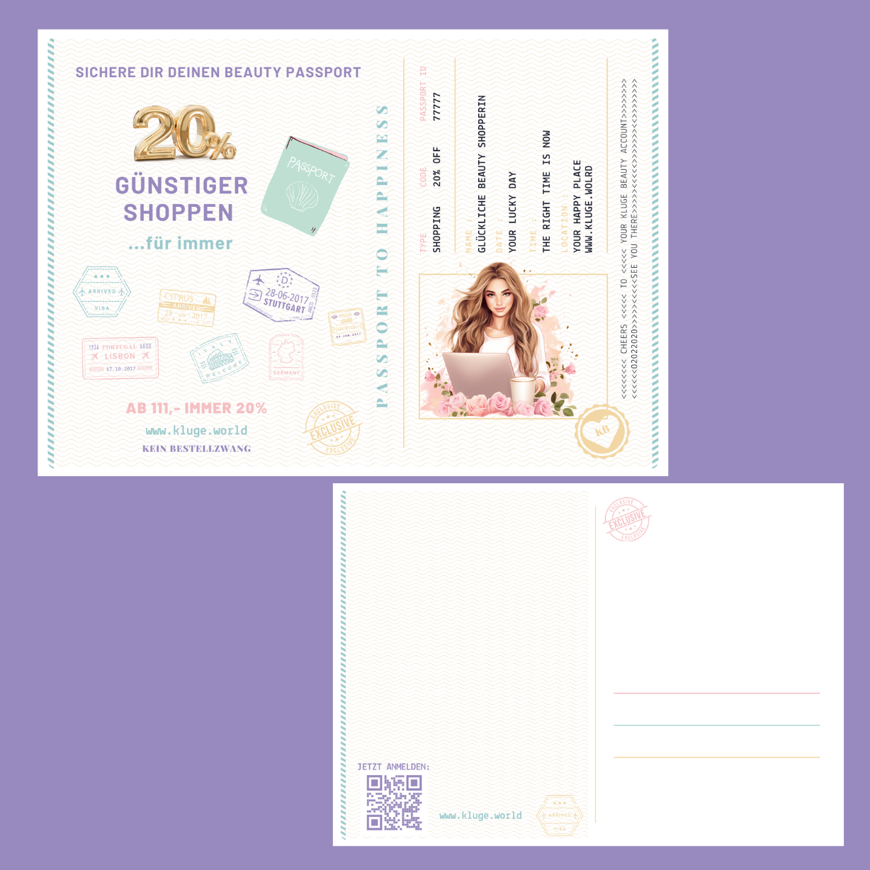Beauty Passport Postkarte - 20 Stk.