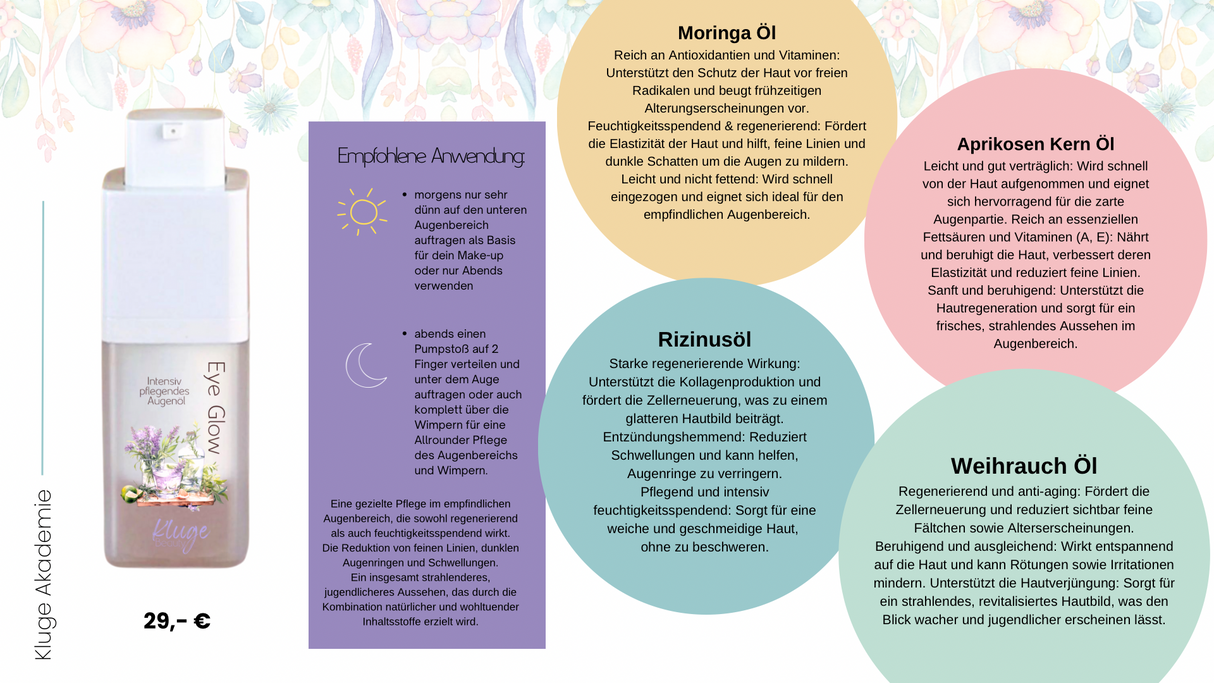 Eye Glow - intensiv pflegendes Augen Öl