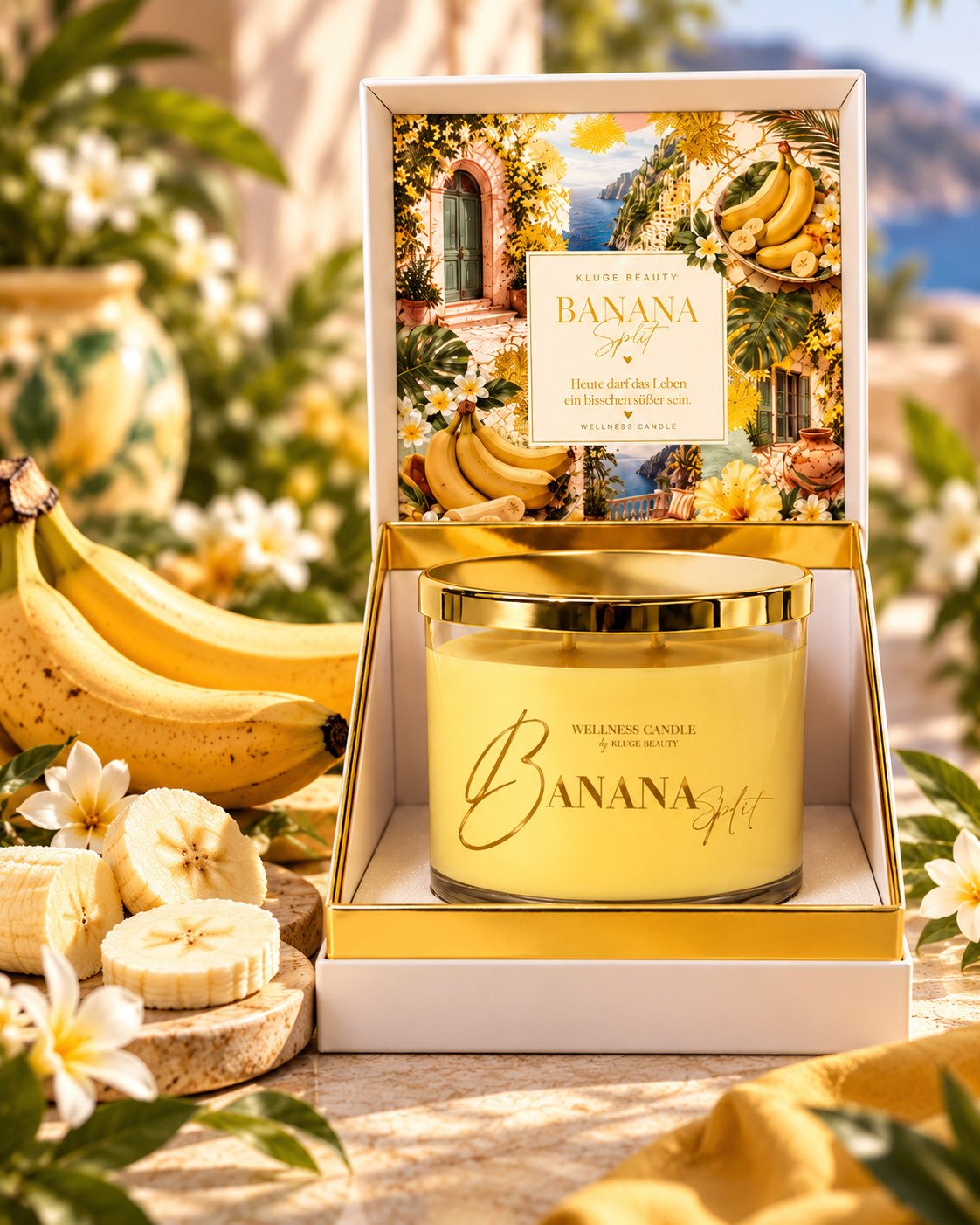 Banana Wellness Durftkerze - 100% Kokoswachs - handmade