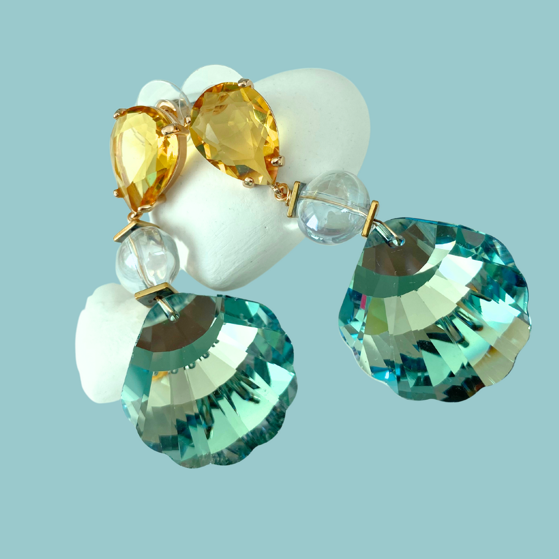 "Mint Shell" Ohrringe